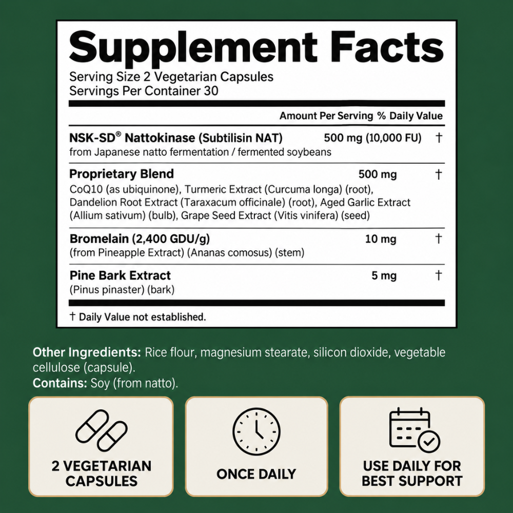 Cleanora™ Nattokinase Complex 10,000 FU